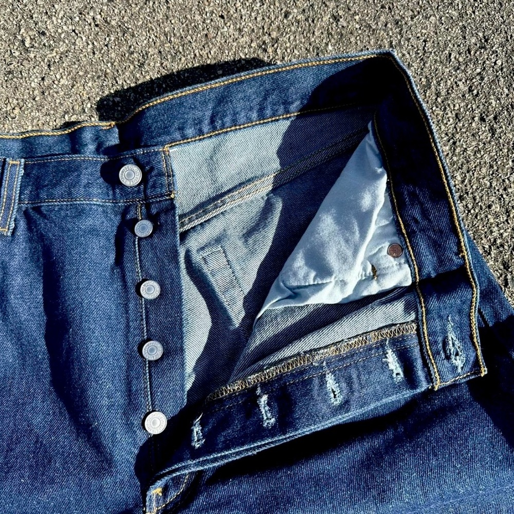 Vintage 90s 501 Dark Wash Straight Leg Levi’s 36x34 - Picture 5 of 5